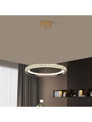 Apliqa Elio 60 Lık Gold Ledli Avize Yatak Odası, Koridor, Salon Avize