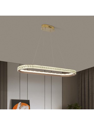 Apliqa Elio Sıralı Gold Ledli Avize Yatak Odası, Koridor, Salon Avize