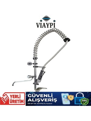 Viaypi Endüstriyel Mutfak Bataryası Tezgaha Monte Aç Kapa Ara Musluklu 104