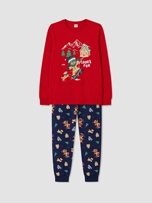 Lcw Lc Waikiki Çelebi Store'dan Kaliteli Parçalar Yılbaşı Temalı Erkek Çocuk Pijama Takım