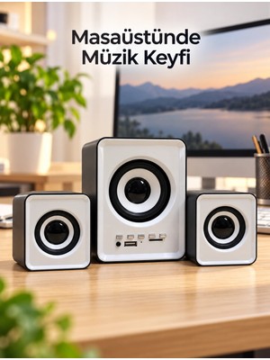 Astraltech USB Beslemeli Bluetooth Bilgisayar Ses Sistemi