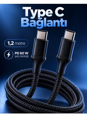 Astraltech Pd Destekli Type C Şarj ve Veri Kablosu LED Işıklı Tasarım