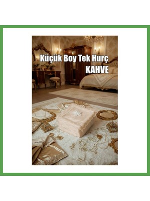 Bezos Çeyizlik Küçük Tek Hurç Çiçekli, Kadife Tek Hurç Çeyizlik Dantelli Hurç, Küçük Boy Hurç Mgc
