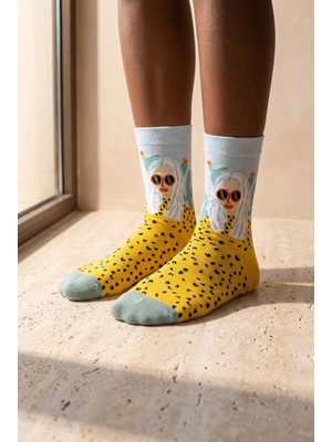 Bony Socks Unisex Blonde Art Pamuklu Soket Çorap
