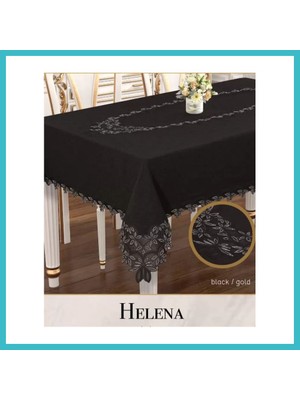 Defne Store Helena Model Keten Dantelli 155X220 cm Krem Şık Yemek Masası Örtüsü Tasarım Dfnbez