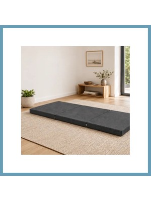 Bezos Üç Parçalı Katlanır Minder · 60 × 180 × 7 cm | Antrasit | Iç Mekân MBT06