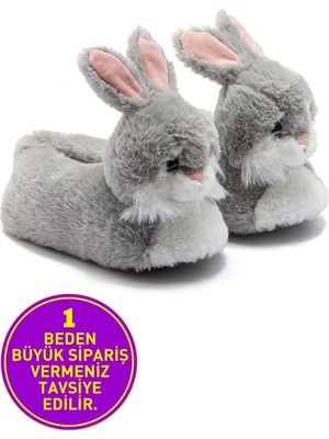Twigy Rolly Çocuk Hayvanlı Panduf Gri 24/31