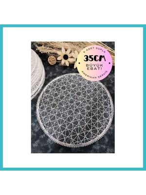 Defne Store Supla, Krem Amerikan Servis 6lı Supla, 6 Adet Supla, 6lı Tabak Altlığı Dfnbez