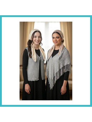 Defne Store Gelin Yeleği ve Gelin Şalı, Kristal Simli Çeyizlik Yelek ve Şal Dfnbez