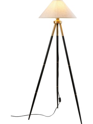 Cosby Siyah-Eskitme Kaplamalı Tripod Metal 3 Ayaklı Lambader