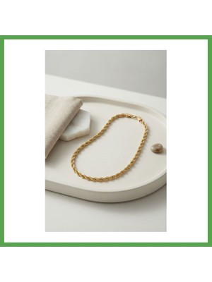 Bezos cm Burgu Model Gold Renk 10 mm Kalınlık 50 cm Kadın Kolye Mgc