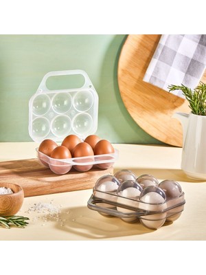 Mapple Home 6 Bölmeli Konteyner Taşınabilir Yumurtalık Piknik Taşıma Çantası Yumurta Kutusu Yumurta Depolama