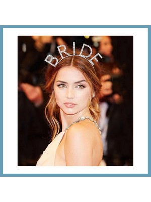 Bezos Bekarlığa Veda Mega Boy Kristal Taşlı Gümüş Bride Taç Gelin Tacı 20X21 cm MBT06