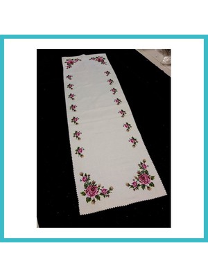 Defne Store Kanaviçe Runner Dijital Baskılı 40X140CM Dfnbez