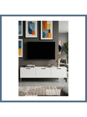 Bezos Royal Tv Sehpası Suntalam Beyaz 160X35 Bbz