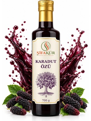 Şifakür Bitkisel Sağlık Ürünleri Karadut Özü 700 g Doğal Katkısız Şeker İlavesiz