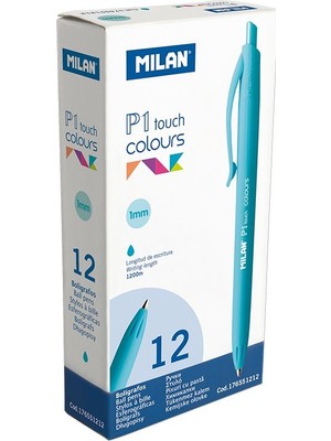 Milan 176551212 P1 Touch Mavi Tükenmez Kalem 12 Adet