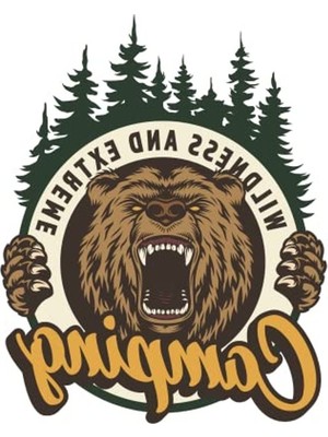 Mythriva Off Road Camping Off Road Kamp Sticker Ayı Bear Sticker 10 x 8 cm