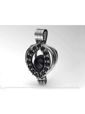 Inci Tanem Tahiti Siyah Incili Kolye (Siyah) 9-10 mm Aaa