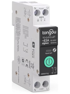Mythriva Zigbee 63 Amper Akıllı Sigorta (Tuya, Smart Life, ZIGBEE2MQTT Uyumlu)