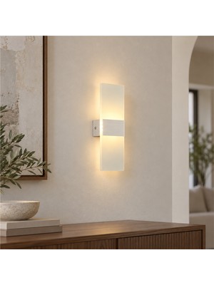 Apliqa Pearl Modern Salon Aplik 3 Renkli Işık Seçeneği ile E-27 Duy 28 cm Nikel Renk