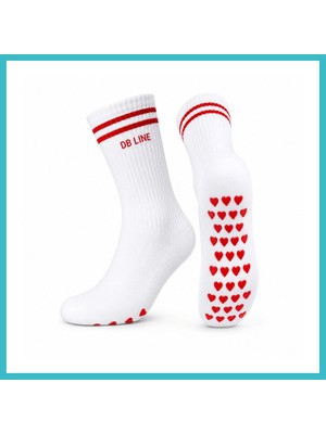 Defne Store Db Lıne Kaydırmaz Pilates Yoga Çorabı Pamuklu Silikon Tabanlı Barre Stüdyo Spor Çorabı · Beden: 36-40 · Renk: Krem Dfnbez
