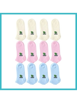 Defne Store Kadın Bambu Dikişsiz Patik Çorap 12'li Paket - Yumuşak, Nefes Alan, Nem Emici Kısa Konç Günlük Çorap - Krem, Mavi, Pembe · Beden: 36-40 · Renk: Çok Renkli 12 Li Dfnbez