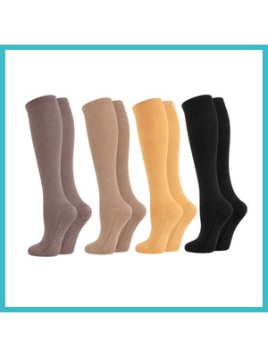 Defne Store Kadın 4'lü Set Anne Masaj Tabanlı Dizaltı Çorap 80 Denye Esnek Rahat Günlük Kullanım · Renk: Çok Renkli · Beden: 36-40 Dfnbez