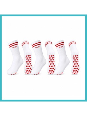 Defne Store Db Lıne Kaydırmaz 4'lü Pilates Yoga Çorabı Pamuklu Silikon Tabanlı Barre Stüdyo Spor Çorabı · Beden: 36-40 · Renk: Krem Dfnbez