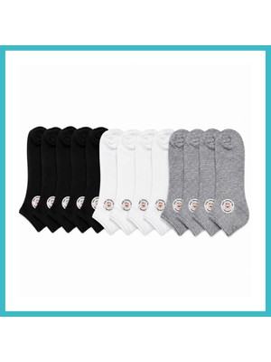 Defne Store Unisex Dikişsiz Kısa Konç 12'li Patik Çorap, %85 Pamuklu Geri Dönüştürülmüş Iplik, Parfümlü, Siyah Beyaz Gri, Yumuşak Nefes Alan Günlük Spor Çorabı · Beden: 39-44 · Renk: Çok Renkli Dfnbez