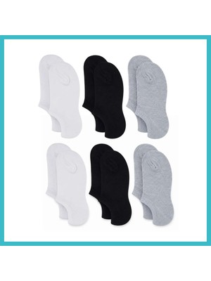 Defne Store Kadın Bambu 6'lı Dikişsiz Babet Çorap Siyah Beyaz Gri Görünmez Sneaker Çorap Nefes Alan Yumuşak · Beden: 36-40 · Renk: Gri 6 Lı Dfnbez