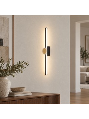 Disk Siyah Gold 26 Watt Modern Tasarım Banyo Koridor Ledli Salon Aplik