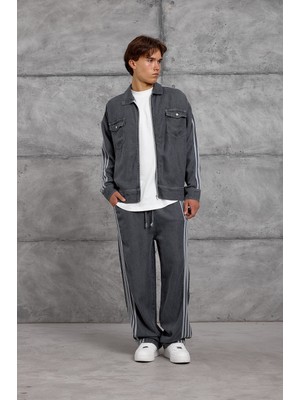 Nomarc Füme Denim Kumaş  Jean Takım
