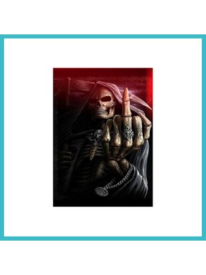Defne Store 3 Boyutlu Resim 3 Farklı Resim Değişenli Halloween Iskelet Tablosu 30X40 cm Dfnbez