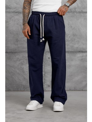 Nomarc Erkek Pantolon 251 Lacivert Baggy Keten