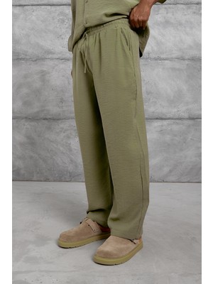 Nomarc Erkek Pantolon Modal Kumaş Alt Haki Oversize Baggy