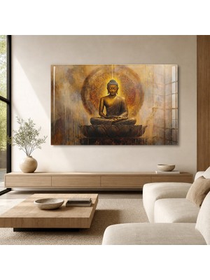idora Altın Buddha Cam Tablo