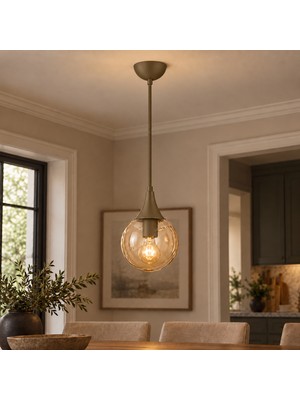 Apliqa Apliqa Damla Tekli Bal Camlı Eskitme Modern- Mutfak- Salon Avize