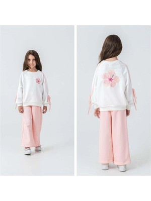 Name Baby & Kids Kız Çocuk Çiçek Desenli Eşofman TAKIMJAB-14022
