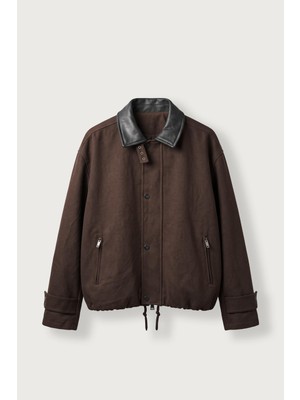Abluka Online Erkek Relax Fit Gabardin Kumaş Ceket Kahverengi