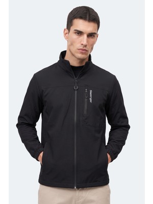 Slazenger Cedo Erkek Içi Polarlı Rüzgar ve Su Itici Siyah Mont & Kaban