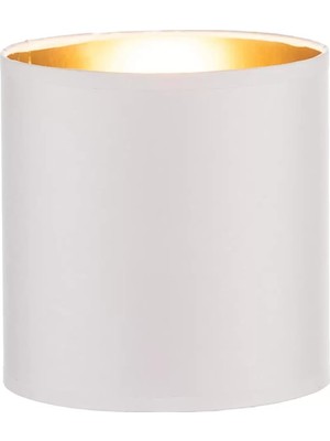 Tr Levaillant Krem Abajur Şapka & Başlık - Içi Gold Kaplama, 15 cm Çap, 18 cm Yükseklik - Öz