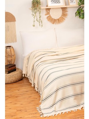 Tr %100 Pamuklu Çift Kişilik Pike, Koltuk Örtüsü, Çok Amaçlı Örtü 240X260 (Sofia)