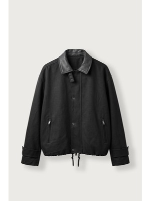 Abluka Online Erkek Relax Fit Gabardin Kumaş Ceket Siyah