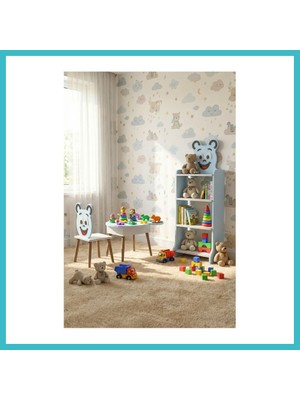 Defne Store Happy Face Çocuk Mobilya Seti Çok Renkli Dfnbez