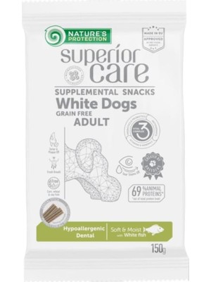 Tr Hipoalerjenik Dental Balıklı Beyaz Tüylü Köpek Ödül Maması 150GR