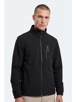 Slazenger Corral I Erkek Içi Polarlı Rüzgar ve Su Geçirmez Softshell Siyah Mont & Kaban