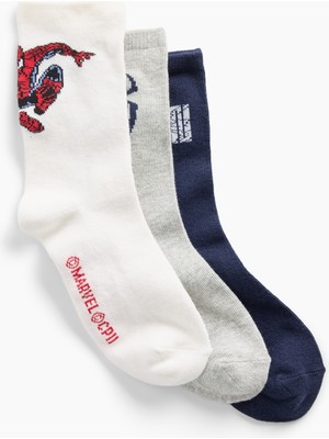 Gap Erkek Çocuk Çok Renkli Marvel Spider-Man Crew Çorap (3’lü)