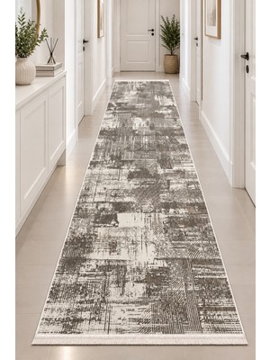 Rovigo Home  Kadife, Yumuşak Dokulu, Yıkanabilir, Kaymaz Modern Halı Yolluk Trz4