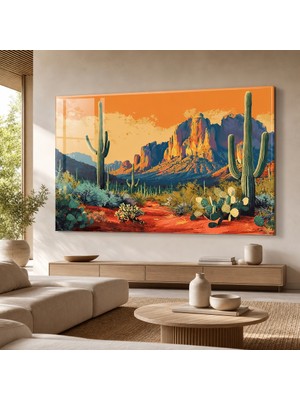 idora Vibrant Desert Landscape With Cacti